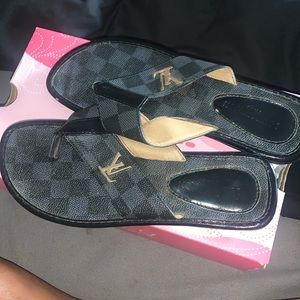 Black Louis Vuitton Sandals !!!!!!